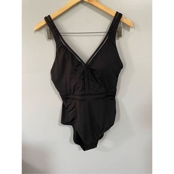 Sea Level Spliced One-Piece Swimsuit in Black at Nordstrom Size 10 US Brand New - Picture 1 of 7